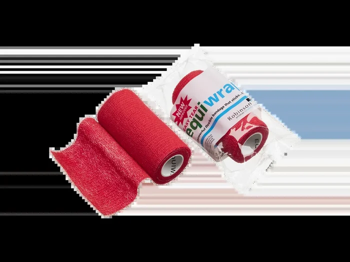 10cm x 4.5m Equiwrap Cohesive Bandage Red
