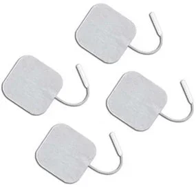 2″ Square White Cloth Electrodes by Current Solutions – Package of 4