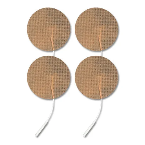 3″ Round Tan Cloth Electrode Pads – Package of 4