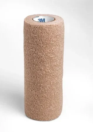 3M Coban Cohesive Bandage 6 Inch X 5 Yard Standard Compression Self-adherent Closure Tan Sterile – 1586S