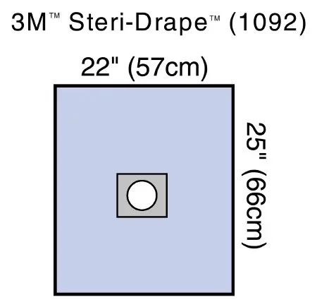 3M Steri-Drape Sterile Fenestrated Surgical Drape – 22 W X 25 L Inch