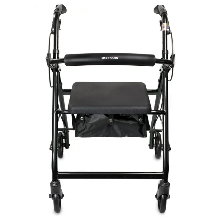 4 Wheel Rollator Adjustable Height / Folding Aluminum Frame