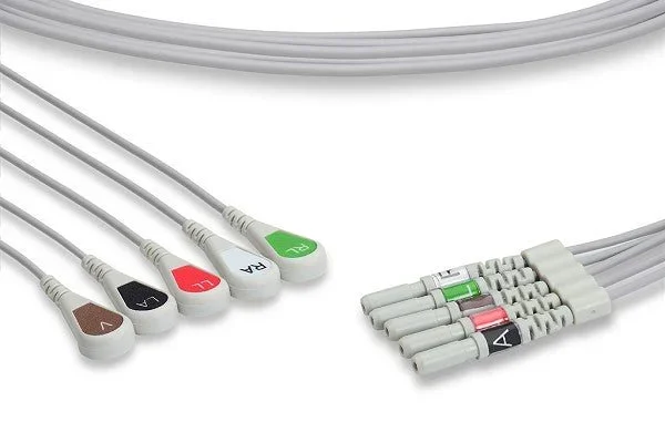 5 Leads Snap – ECG Leadwires