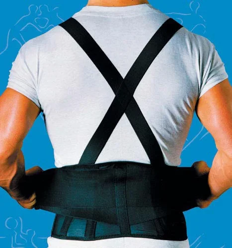 9 Back Belts With Suspenders Black X-Large Sportaid