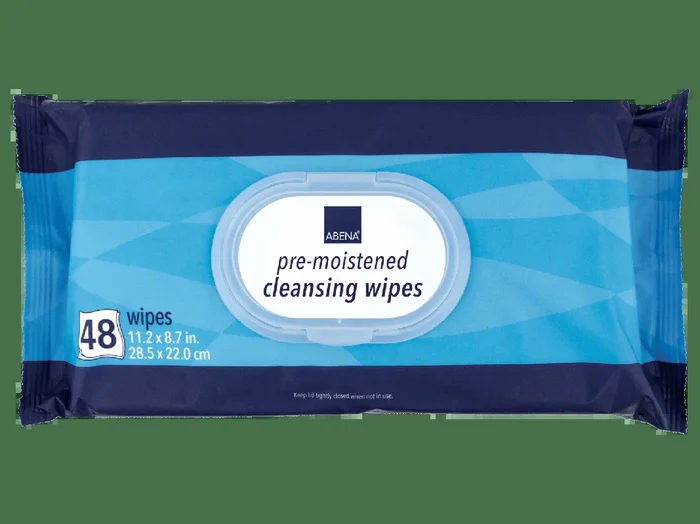 Abena Premoistened Cleansing Wipes