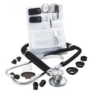 Adscope Sprague Stethoscope with Accessory Pack, Black REPLACES ZR0130BLK