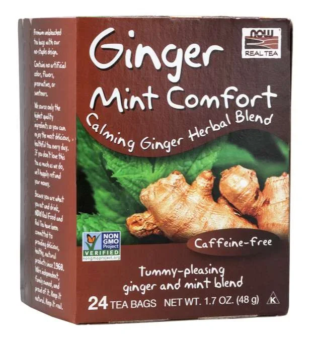 Ahora bolsas de té de comodidad de jengibre menta