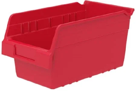 Akro-Mils ShelfMax Storage Bin Red Plastic 6 X 6-5/8 X 11-5/8 Inch – 30090RED