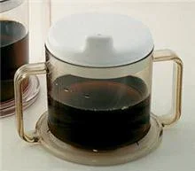 Alimed AliMed Drinking Mug 10 oz. Clear Cup / Granite Lid Plastic Reusable – 860020