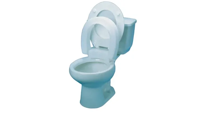 Alimed Raised Toilet Seat 3 Inch Height White 300 lbs. Weight Capacity – 80593