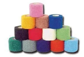 Andover Coated Products Coflex Cohesive Bandage CoFlex 2 Inch X 5 Yard Standard Compression Self-adherent Closure Neon Pink / Blue / Purple / Light Blue / Neon Green / Red NonSterile – 3200
