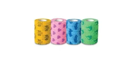 Andover Coated Products CoFlex NL Cohesive Bandage 2 Inch X 5 Yard Standard Compression Self-adherent Closure Kid Design (Assorted Print) NonSterile – 5200KP