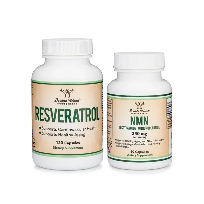 Anti-Aging Stack Supplements (NMN Capsules + Resveratrol)
