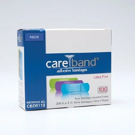 ASO Corporation Careband Adhesive Strip 3/4 X 3 Inch Plastic Rectangle Neon – CBD5118-012-000