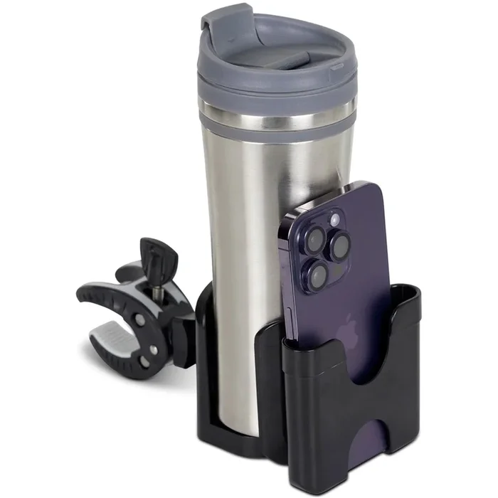 Attachable Cup and Phone Holder