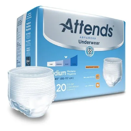 Attends Healthcare Adult Absorbent Underwear AttendsAdvanced Pull On Disposable Heavy Absorbency