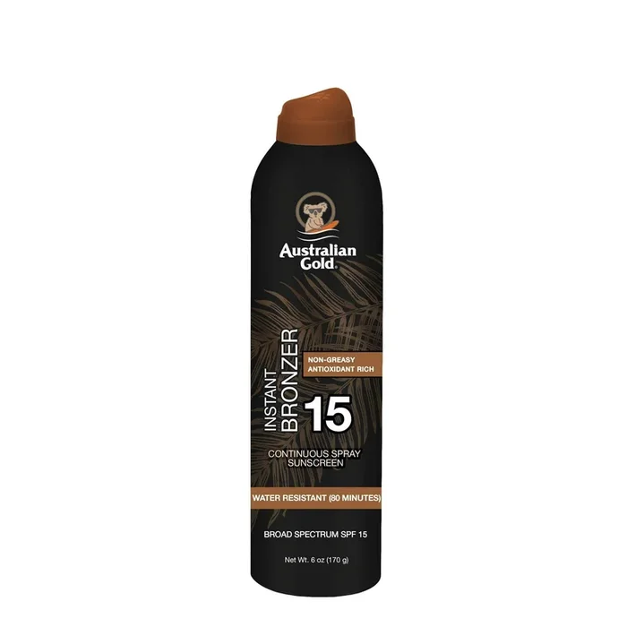Australian Gold Instant Bronzer With Sunscreen SPF 15 Spray