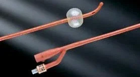 Bard Bardex I.C. Foley Catheter 2-Way Coude Tip 5 cc Balloon 14 Fr. Red Rubber – 0102SI14