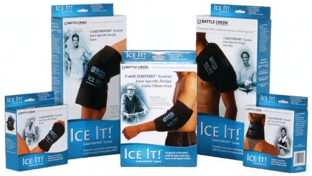 Battle Creek Ice It! F*Pack Cold Pack Ankle / Elbow / Foot Standard 4-1/2 X 7 Inch Vinyl Reusable – 504