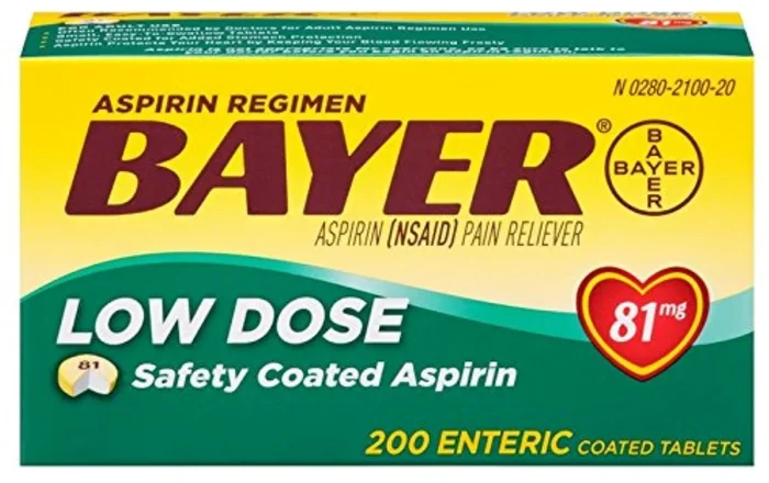 Bayer Aspirin Low Dose, 81 mg, 200 Coated Tablets