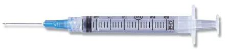 Becton Dickinson PrecisionGlide Syringe with Hypodermic Needle 3 mL 22 Gauge 3/4 Inch Detachable Needle Without Safety – 309569