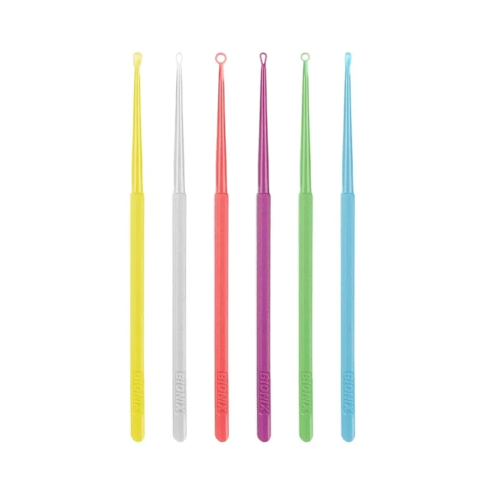 Bionix Safe Ear Curette Variety Kit (10/each style & 15/white= 75 total)