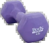 Body Sport Vinyl Dumbbell, 4 Lbs