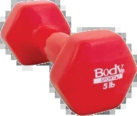 Body Sport Vinyl Dumbbell, 5 Lbs
