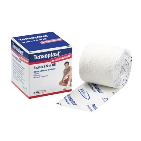 BSN Medical Tensoplast Elastic Adhesive Bandage 2 Inch X 5 Yard Medium Compression No Closure White NonSterile – 2594002