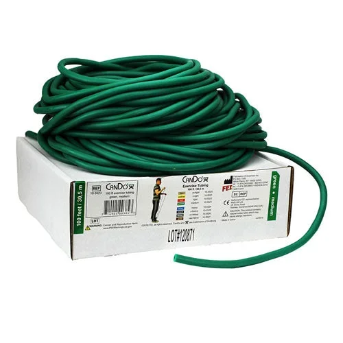 Cando Exercise Tubing Green- Medium – 100 ft roll