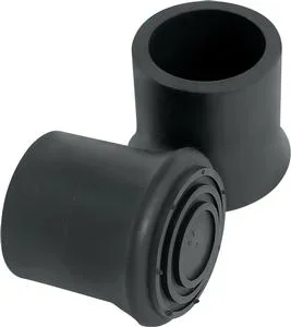 Cane Tip, 1″ diameter, Gray – Package of 2