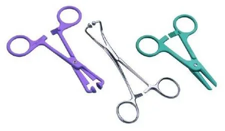 Cardinal Devon Tube Occluding Forceps 4-1/2 Inch Plastic NonSterile Finger Ring Handle Straight Blunt – 31140315