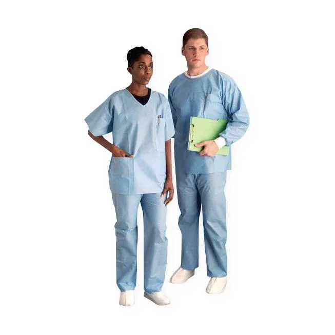 Cardinal Health Blue Disposable Elastic-Waist Scrub Pants – 60 Per Case