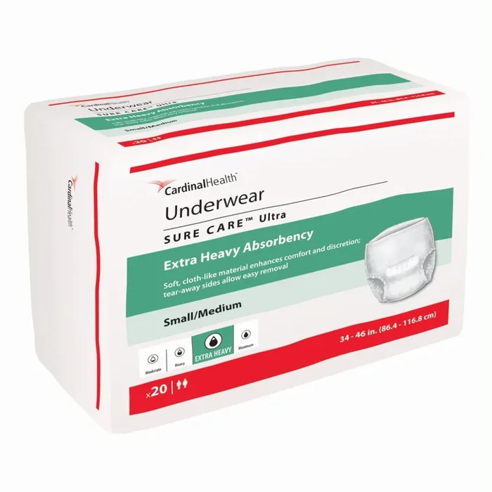 Cardinal Health, Underwear, Sure Care Ultra, Small/Medium, 34″ – 46″