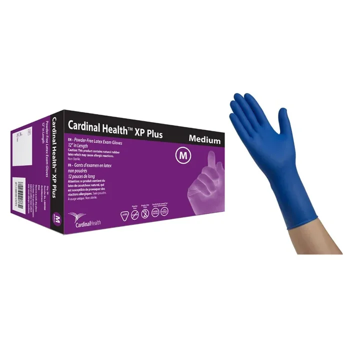Cardinal Health XP Plus Non-Sterile Latex Exam Gloves, Medium
