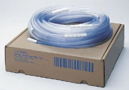 Cardinal Medi-Vac Connector Tubing 20 Foot Length 3/16 Inch ID Sterile Maxi-Grip and Male / Male Connector Clear Smooth OT Surface NonConductive Plastic – N520A