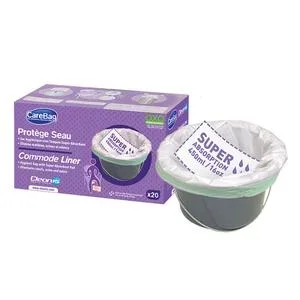 Carebag Commode Liner with Super Absorbent Pad by Cleanis