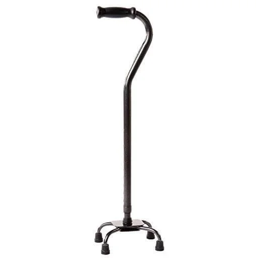 Carex Bariatric Quad Cane – Adjustable Height Walking Stick with Small Base