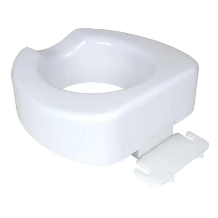 Carex Quick-Lock Raised Toilet Seat with Rear Sliding Lock