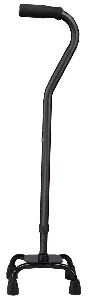 Carex Small Base Designer Quad Cane – Black
