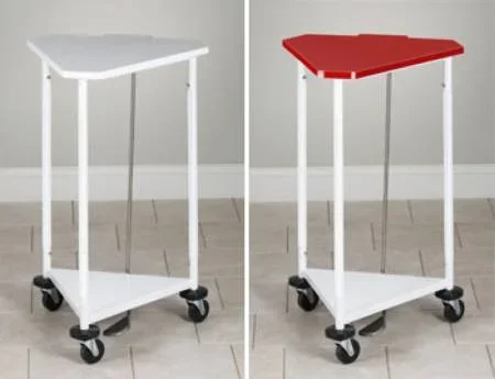 Clinton Industries Clinton Hamper Stand Rolling Triangular Opening Foot Pedal Tilt-Top Lid – H-43