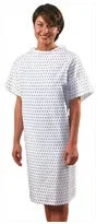 Cloth Exam Gown With Snowflake Print, Package