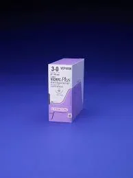 Coated Vicryl Plus Antibacterial Suture with Needle Absorbable Coated Undyed Suture Braided Polyglactin 910 with Irgacare MP Antibacterial Suture Size 2-0 18 Inch Suture 1-Needle 22 mm Length 1/2 Circle Reverse Cutting Needle