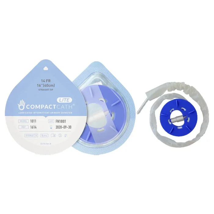 CompactCath™ LITE Urethral Catheter, Unisex, 14Fr OD, 16″