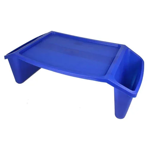 Complete Medical Colorful Plastic Bed Tray With Side Pockets