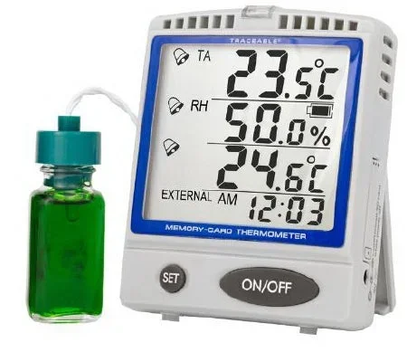 Control 3 Holdings LLC Traceable Memory-Card Refrigerator / Freezer Thermometer – 6400