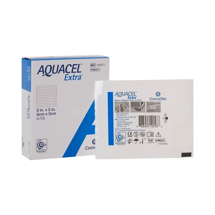 Convatec Extra Hydrofiber Dressing 2 x 2In 10ct 420671