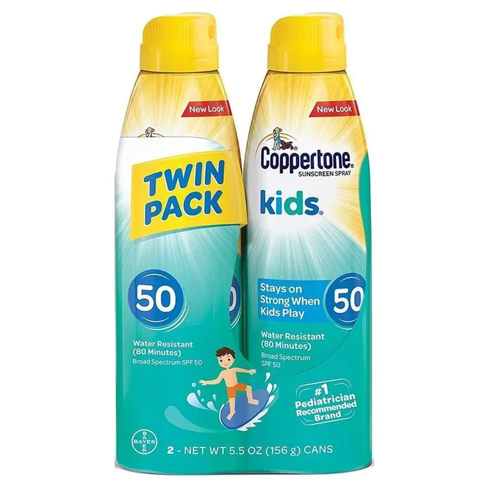 Coppertone Kids C Spray Twin Pack SPF 50, 2 – 5.5 oz