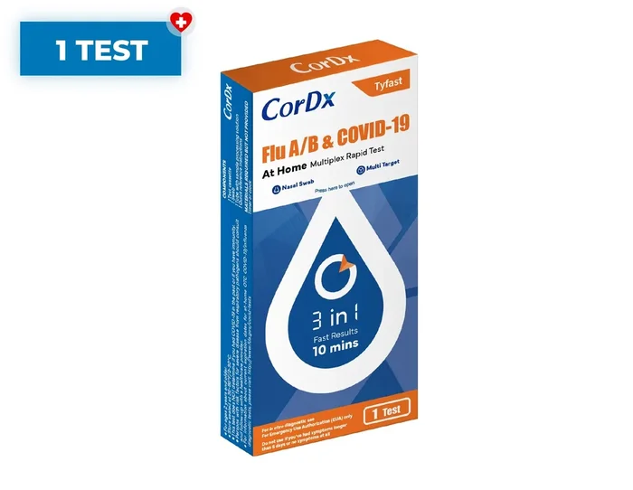 CorDx TyFast Flu A/B & COVID-19 At Home