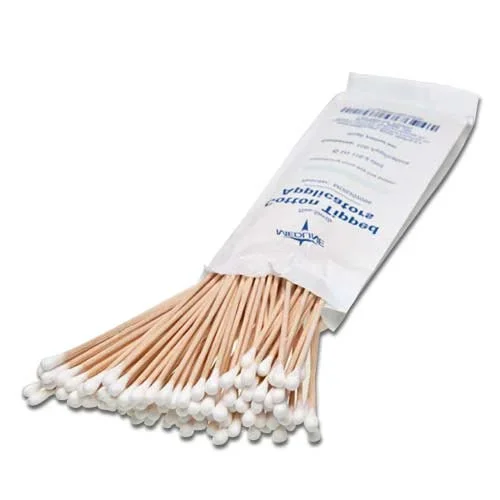 Cotton Tipped Applicator, with Wood Handle, Non-Sterile, 6″